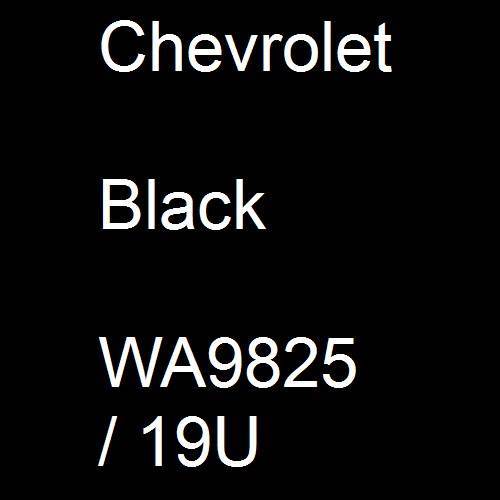 Chevrolet, Black, WA9825 / 19U.